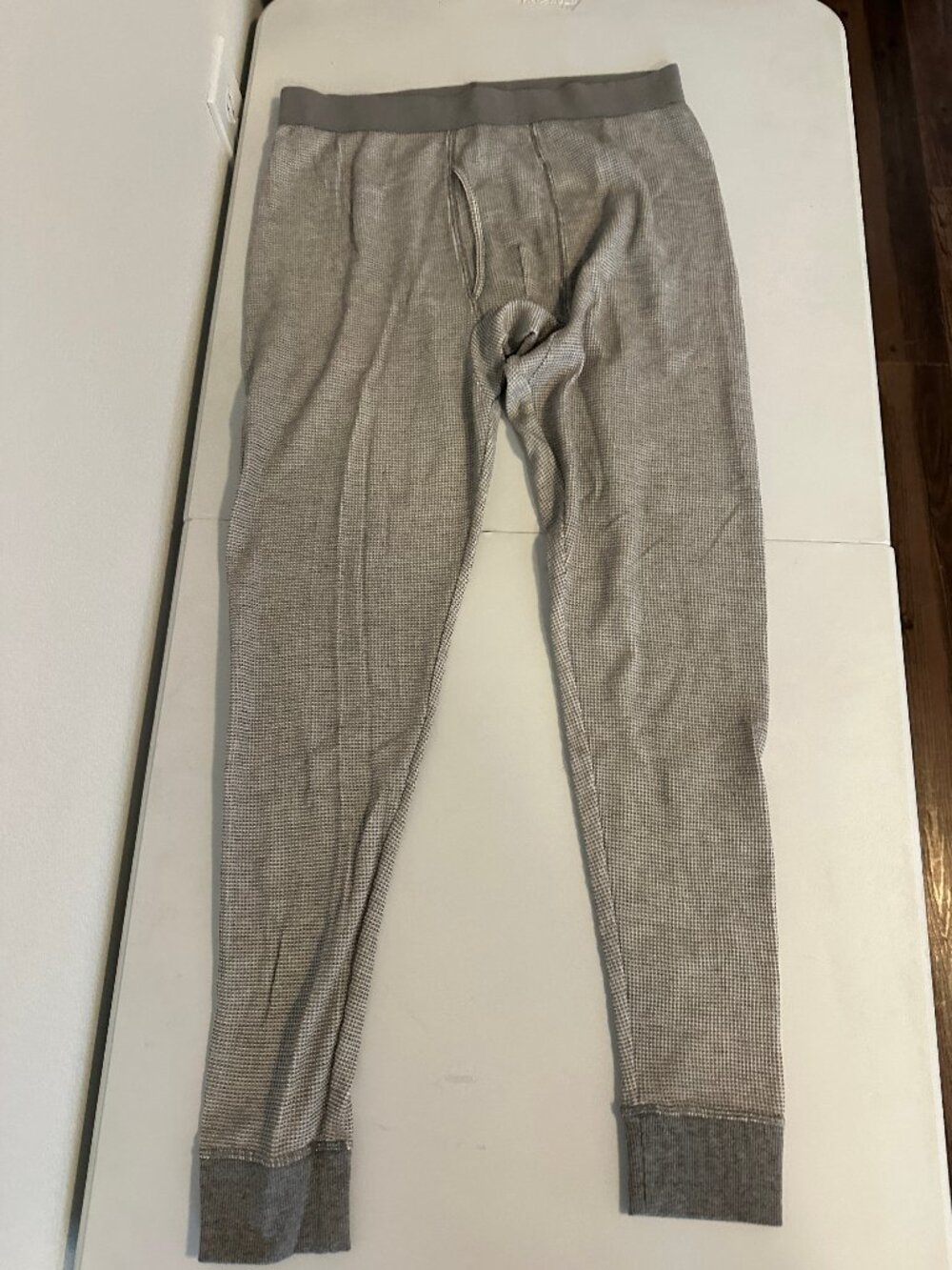 Goodfellow Gray Waffle Knit Thermal Long Johns Men's L EUC